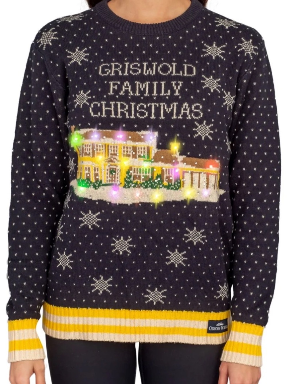 Griswold Family Christmas LED Light-Up Ugly Christmas Sweater Unisex Large
